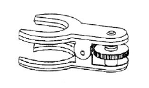 Fork clamps for spherical joints