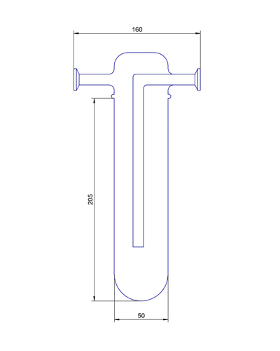 Cold Finger with glass flange connections