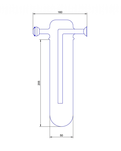 Cold Finger with spherical ground joint. O ring