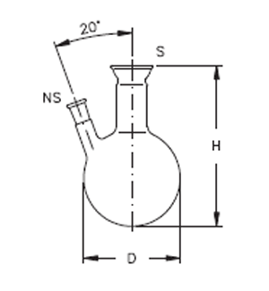 Distilling pear shaped flask