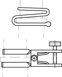 Fork clip for conical ground joints