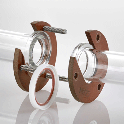 HV-flat flange connection