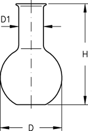 Flat bottom flask with NS socket