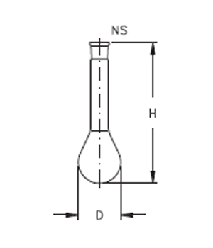 Kjeldahl flask with NS socket