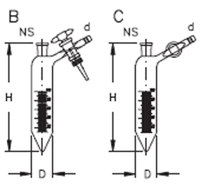 Receiver with pointed bottom